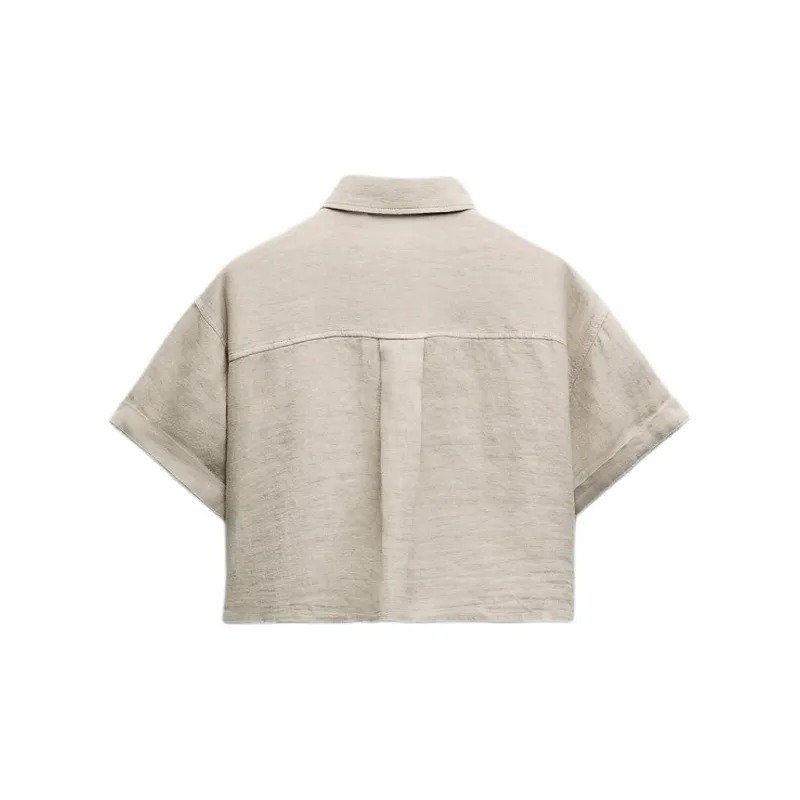ZARA Shirts Women's Beige-1