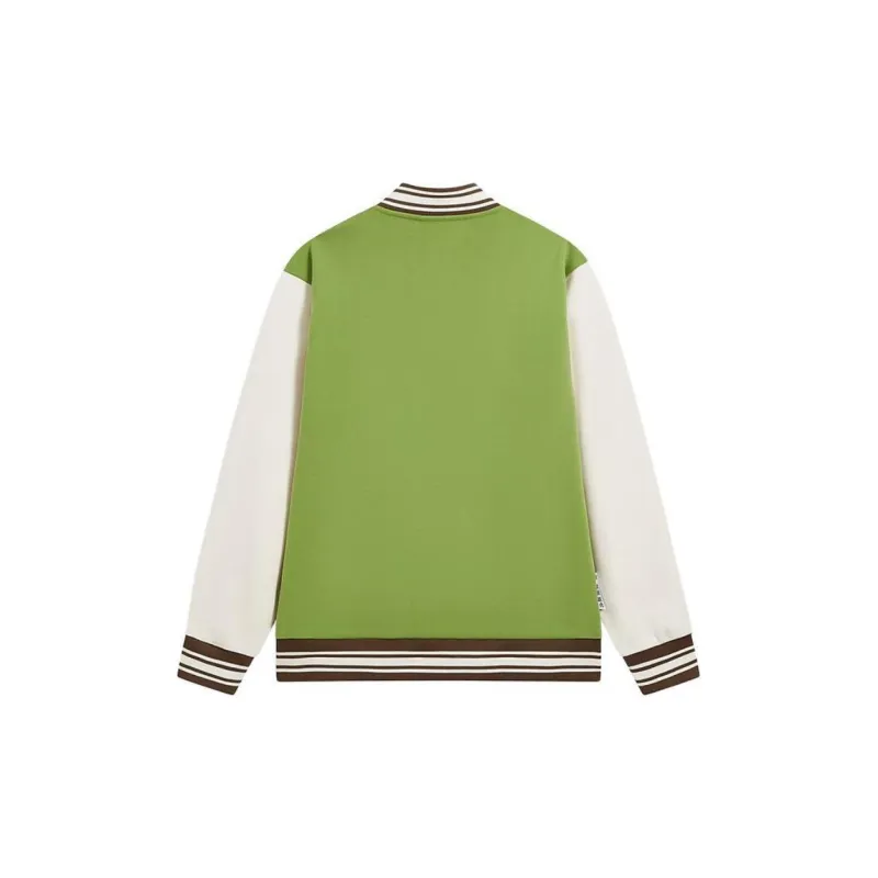 XTEP Baseball Jacket Men's Soft Jade Green/Cotton White-1