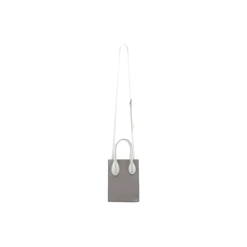 DANGEROUSPEOPLE Artificial Leather Shoulder Bag, Crossbody Bag Regular Women's Black/Light Gray-4