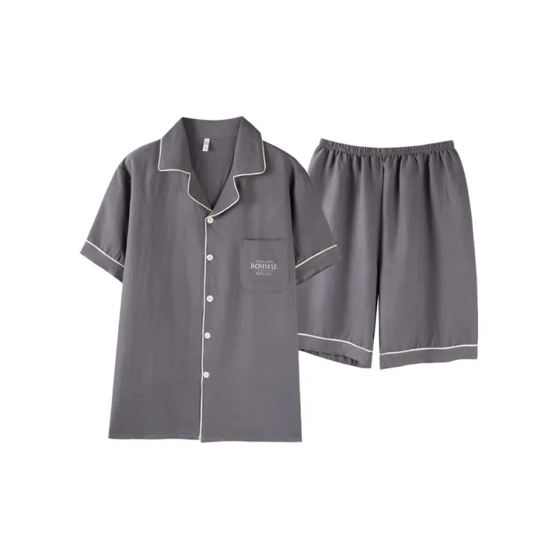 Chun Xi Pajama Set Men's Misty Haze Blue-0