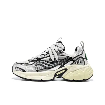 Saucony 2K CAVALRY Anti Slip Wear Resistant Low Top Running Shoes Unisex Silver Black