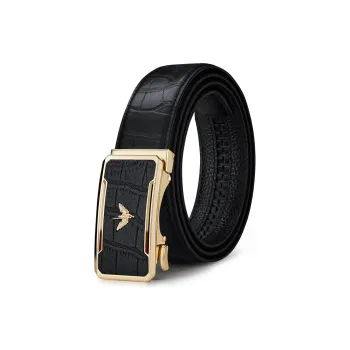 WilliamPOLO Men's Brand Authentic Belt Business Casual Leather Belts Men's Width  3.5cm