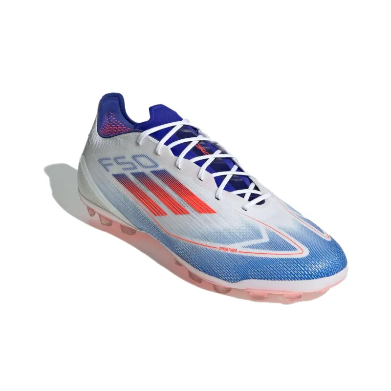Adidas F50 Elite Ag 2G 3G 'White Blue Orange'-2