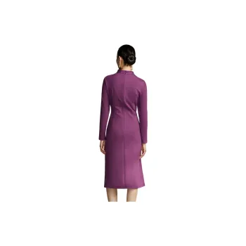 BBLLUUEE Long Sleeved Dress Women's Purple Bamboo