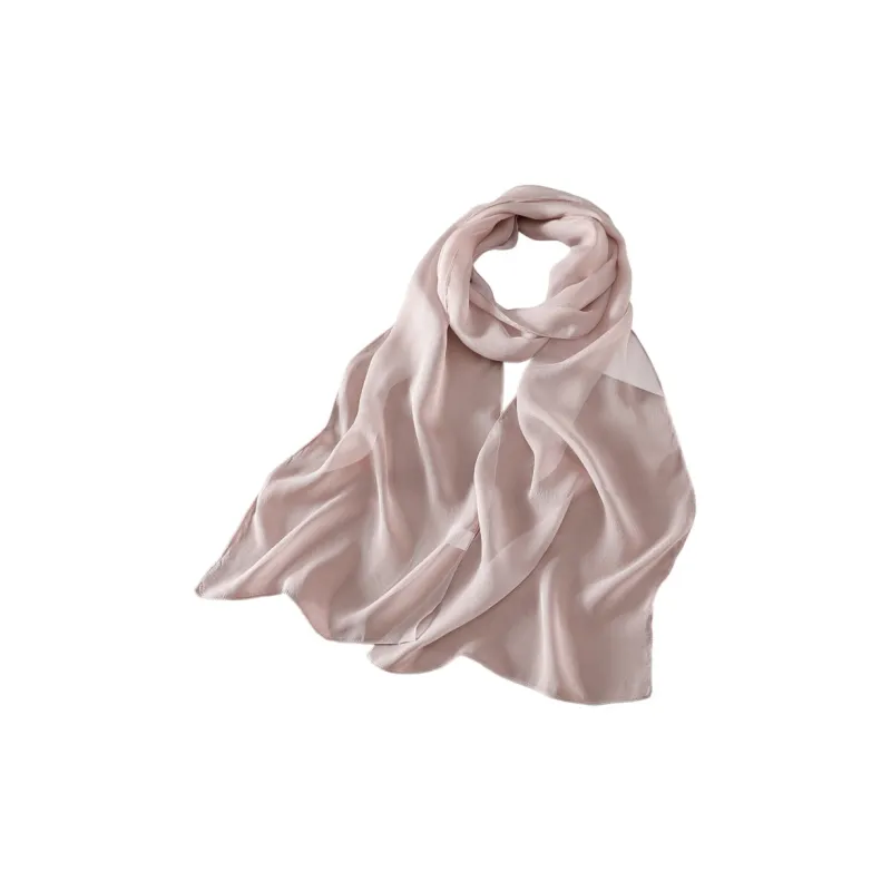 Hang Silk Road Mulberry Silk Silk Scarves Women's White-6