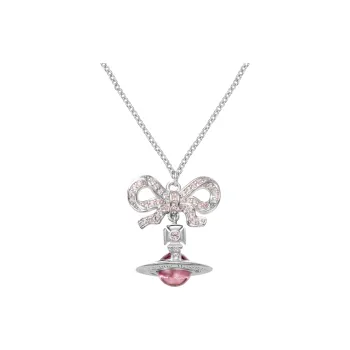 Vivienne Westwood Brass Necklaces Unisex Silver Pink