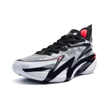 XTEP Chain War 3rd Generation Cushioning Low-Top Basketball Shoes Men's White Black Gray