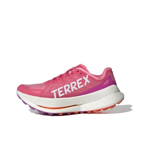 Adidas TERREX AGRAVIC SPEED Running Shoes Women's Low-Top Pink Purple White