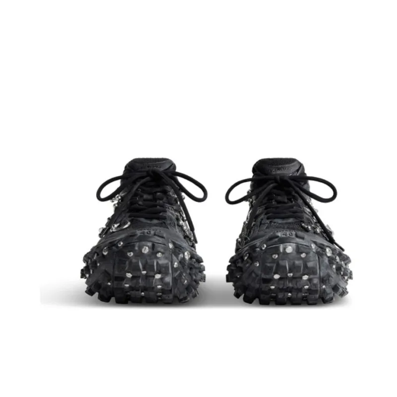 Balenciaga Bouncer Screw Sneakers 'Black Mesh And Nylon With Piercing'-2
