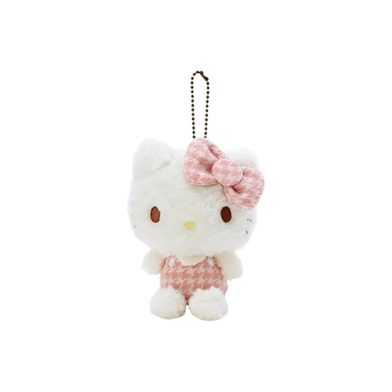Sanrio Houndstooth Pattern Collection Hello Kitty Dolls Plush Pendant 12.5cm Height-0
