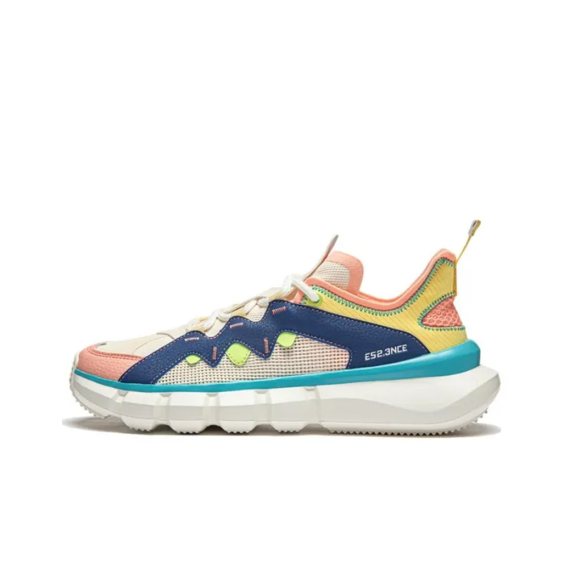 LiNing Essence 2.3 Cushioning Wear Resistant Low Top Casual Shoes Men's Blue White Yellow-0