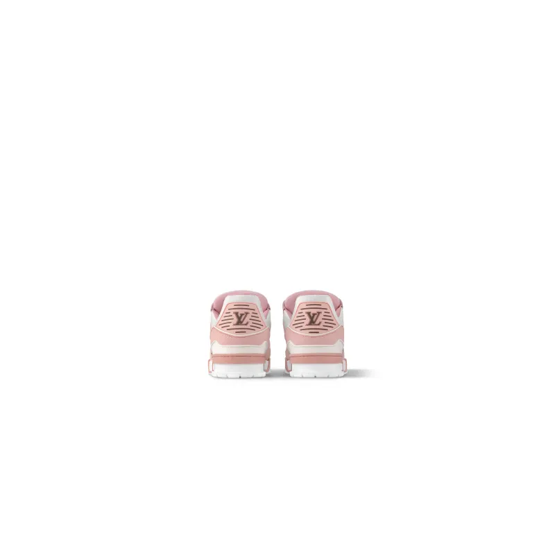 LOUIS VUITTON Trainer Low Top Skateboard Shoes Unisex White Pink-4