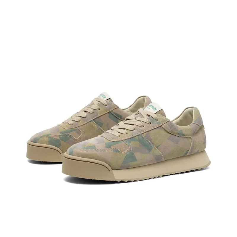 Daying Slip Resistant, Breathable, Lightweight Low Top Casual Shoes Men's Green Camouflage-1