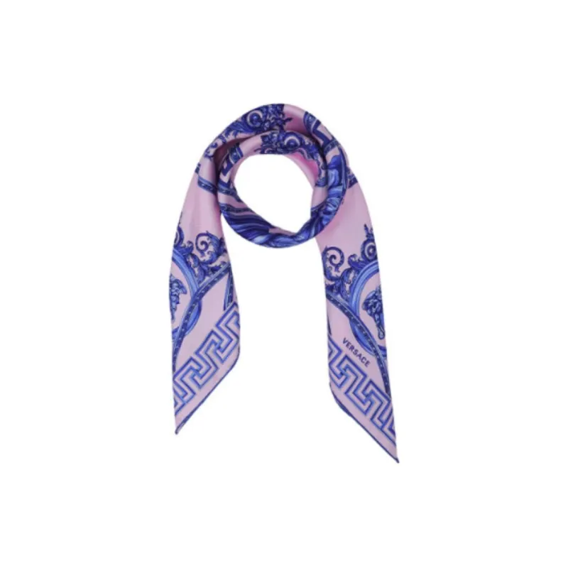 VERSACE Mulberry Silk Silk Scarves Women's Light Purple-2