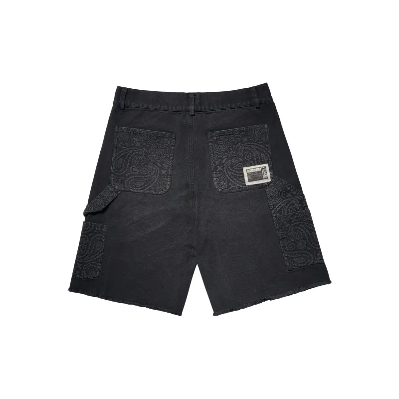 VESSEL Denim Shorts Unisex Black-1