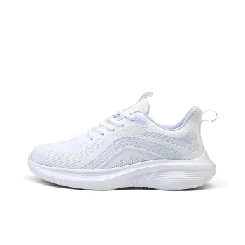 DEERWAY Cushioning Coverage Rebound Height Increasing Lightweight Breathable Low-Top Running Shoes Women's White Purple