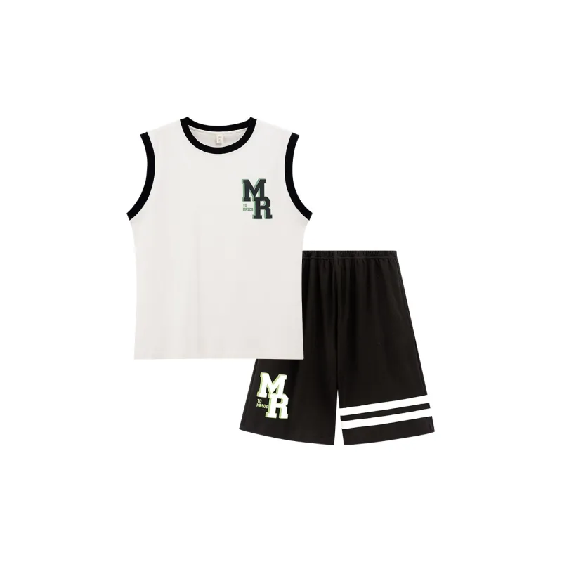 Ta Yan Pajama Set Men's Black White-0