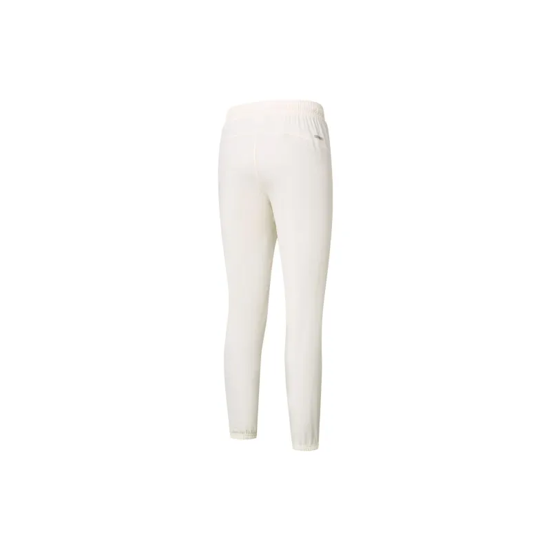 Erke Knitted Sports Pants Women's Cheese White-1