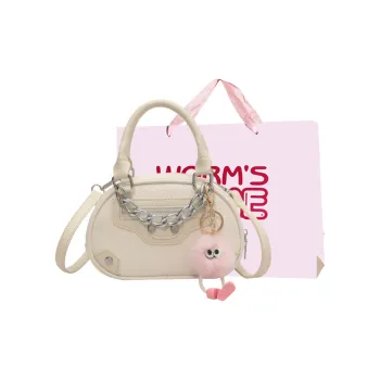 Worm's Home PU Crossbody Bag Regular Women's White/Ecru/Black/Yellow/Pink