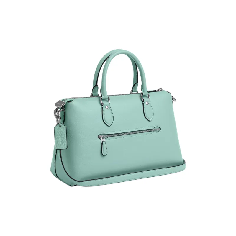 COACH Leather Shoulder Bag Crossbody Bag Handbag Large Size Women's Pale Blue-1