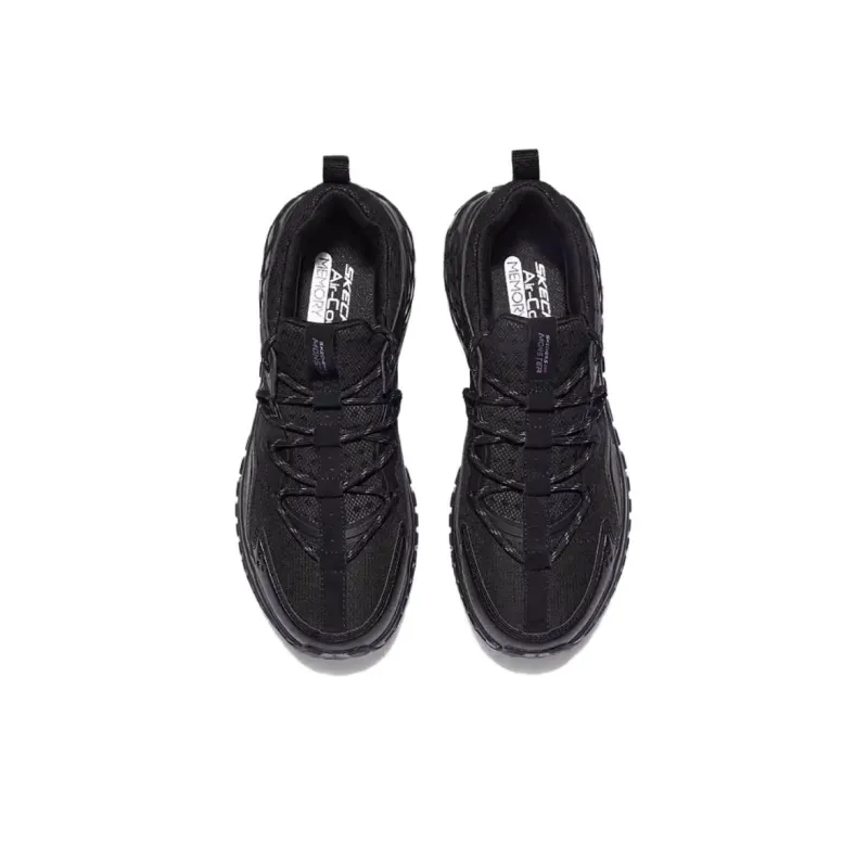 Skechers Sport Cushioning Anti Slip And Wear Resistant Breathable Support Low Top Casual Running Shoes Men's Black-1