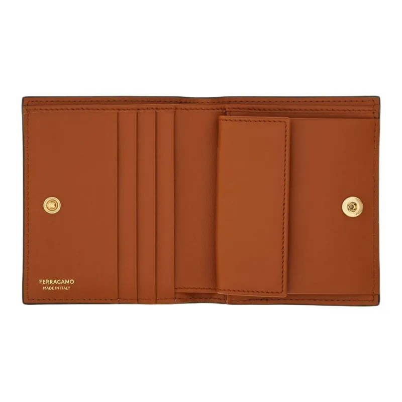 FERRAGAMO Calfskin Wallet Women's Terracotta-3
