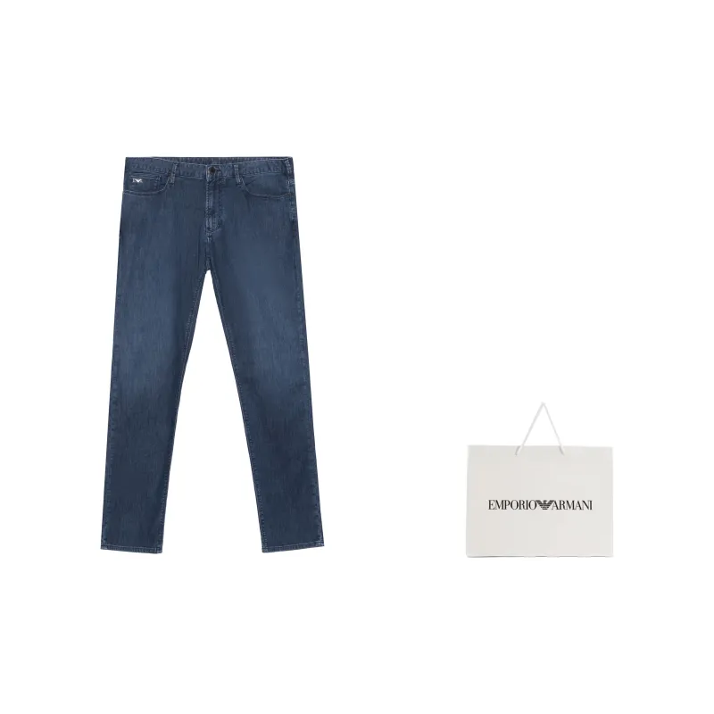 EMPORIO ARMANI Logo Embroidered Skinny Jeans-2