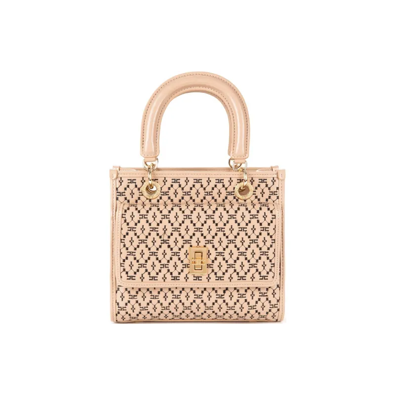Elisabetta Franchi Synthetic Leather Bonded Polyester One Shoulder Handbags Mini Women's Pink-0