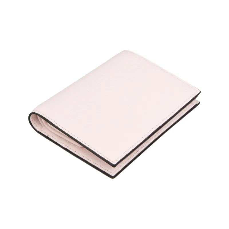 Valentino Vlogo Grained Calfskin Wallet Small Size Women's Light Purple-3