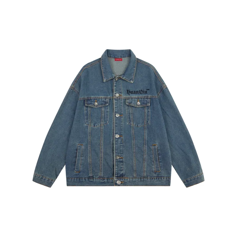 HUANQIU Denim Jackets Unisex-8