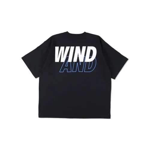 Champion WIND AND SEA Co-branded Edition T-Shirts Unisex Black