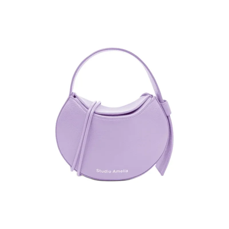 STUDIO AMELIA Sheep Nappa Leather One Shoulder Handbag Crossbody Bag Mini Women's Light Purple-1