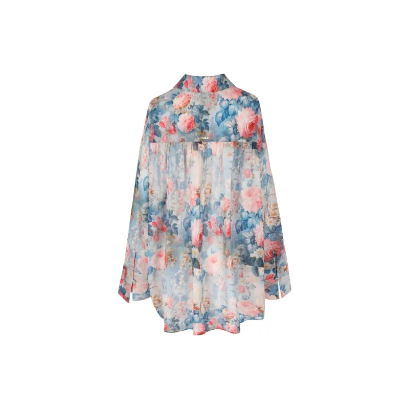 Selkie Collection SS24 Shirt Women's Rose Print On Sheepskin Paper-1