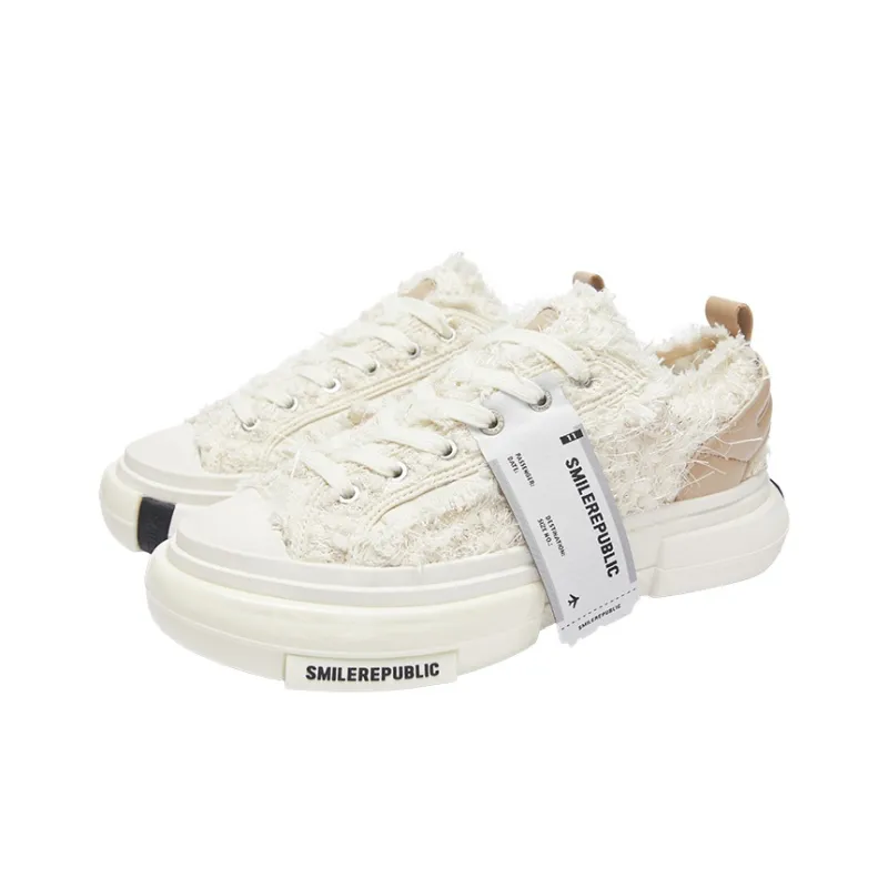 SMILEREPUBLIC INCEPTION 70s Canvas Shoes Unisex Low Top White-2
