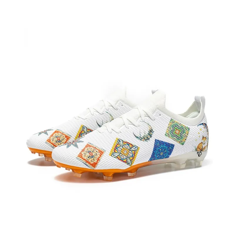 CariteSport Soccer Shoes Unisex Low Top White, Pink-5