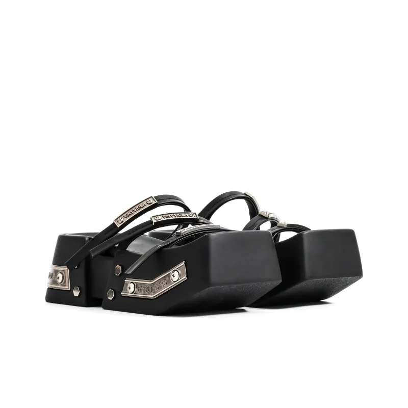 VINYVIOLA Fashion Versatile Sigil Metal Buckle Decoration Pirate Ship Platform Height Increasing Beach Sandals Women's-1