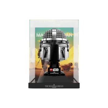 LIGHT YOUR BRICKS Compatibility Building Block 75328 The Mandalorian Helmet Display Case Model Accessories