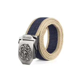 Mulinsen Canvas/Alloy Belt Unisex Blue Black Khaki White Army Green Width: 3.8CM
