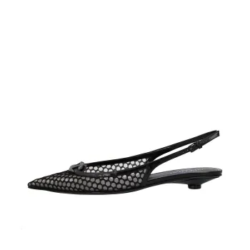 Valentino VLogo Plaque Mesh Slingback Pumps