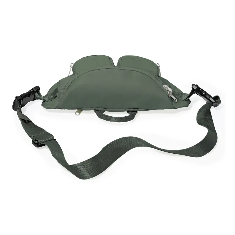 Werocker Nylon Fanny Pack Regular Unisex Classic Black Ecru Mint Green Gray Brown Royal Blue Army Green Gray-35