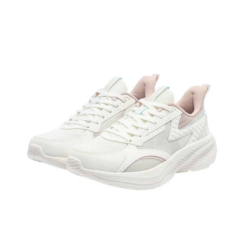 361° Non-slip Lightweight Low-Top Casual Running Shoes Women's White Pink-3