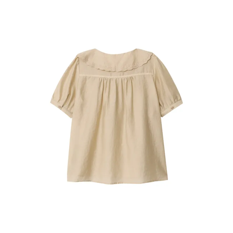 CHARM PICK Shirt Women's Apricot-1