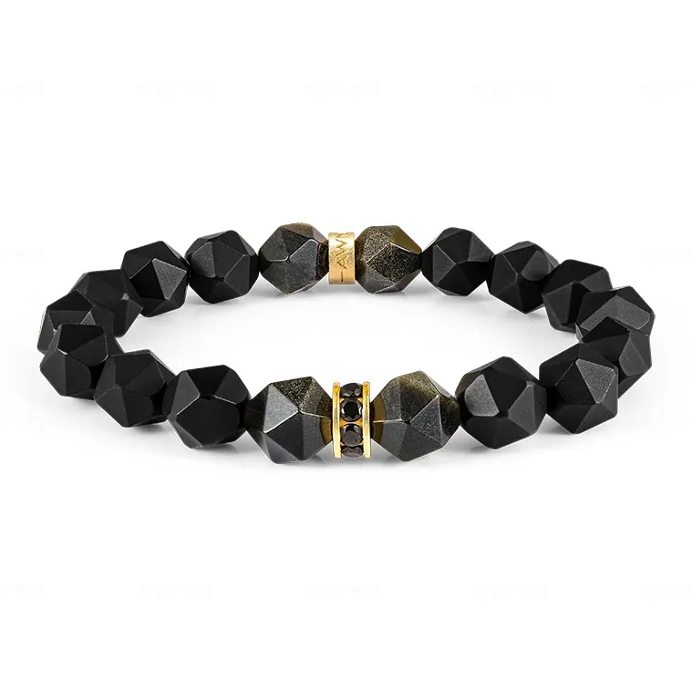 AWNL Gold Sheen Obsidian Bracelets Men's-0