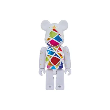 BE@RBRICK 100% Xmas Stained Glass Tree Multicolor Glass Christmas Tree 2016 Christmas Snow Trendy Figures 7cm