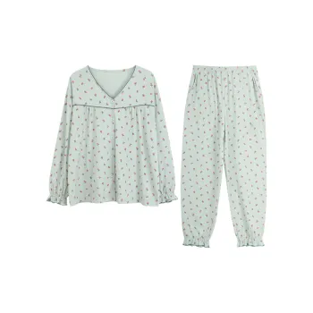 XIN1BU Pajama Set Women's Pea Green