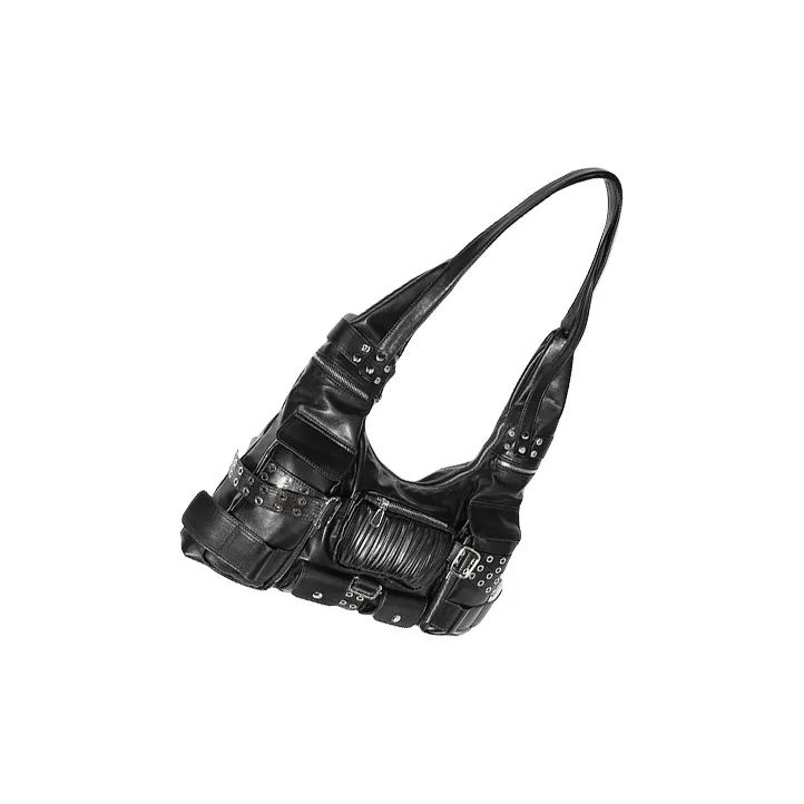 TTaG．baG PU Shoulder Bag Women's Black-3