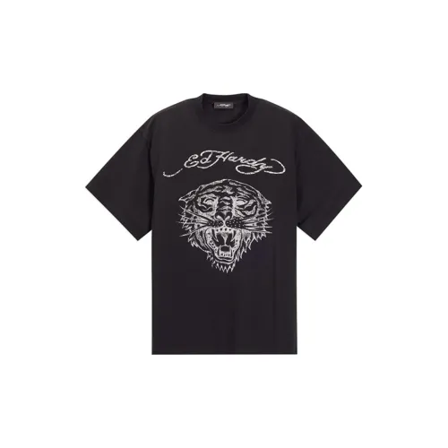 Ed Hardy T-Shirts Unisex Black