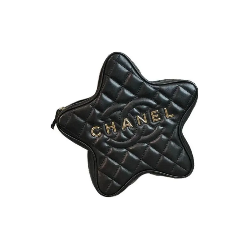 CHANEL Sheepskin Clutch, Shoulder Bag, Crossbody Bag Women's Black-2