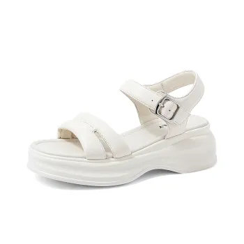 COMELY Beach Sandals Women's Ecru/Black