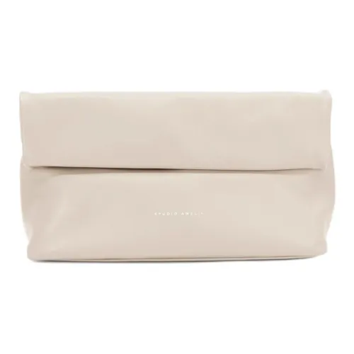 STUDIO AMELIA Nappa Leather Pillow Bag chiara Clutch Women's Stone Color